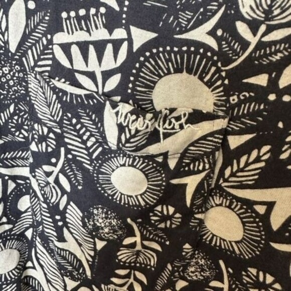 Weird Fish Wear The Weekend Floral Dress Charcoal Gray Black White Floral 14 - Picture 6 of 6